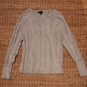 Express Gray Cable Knit Sweater